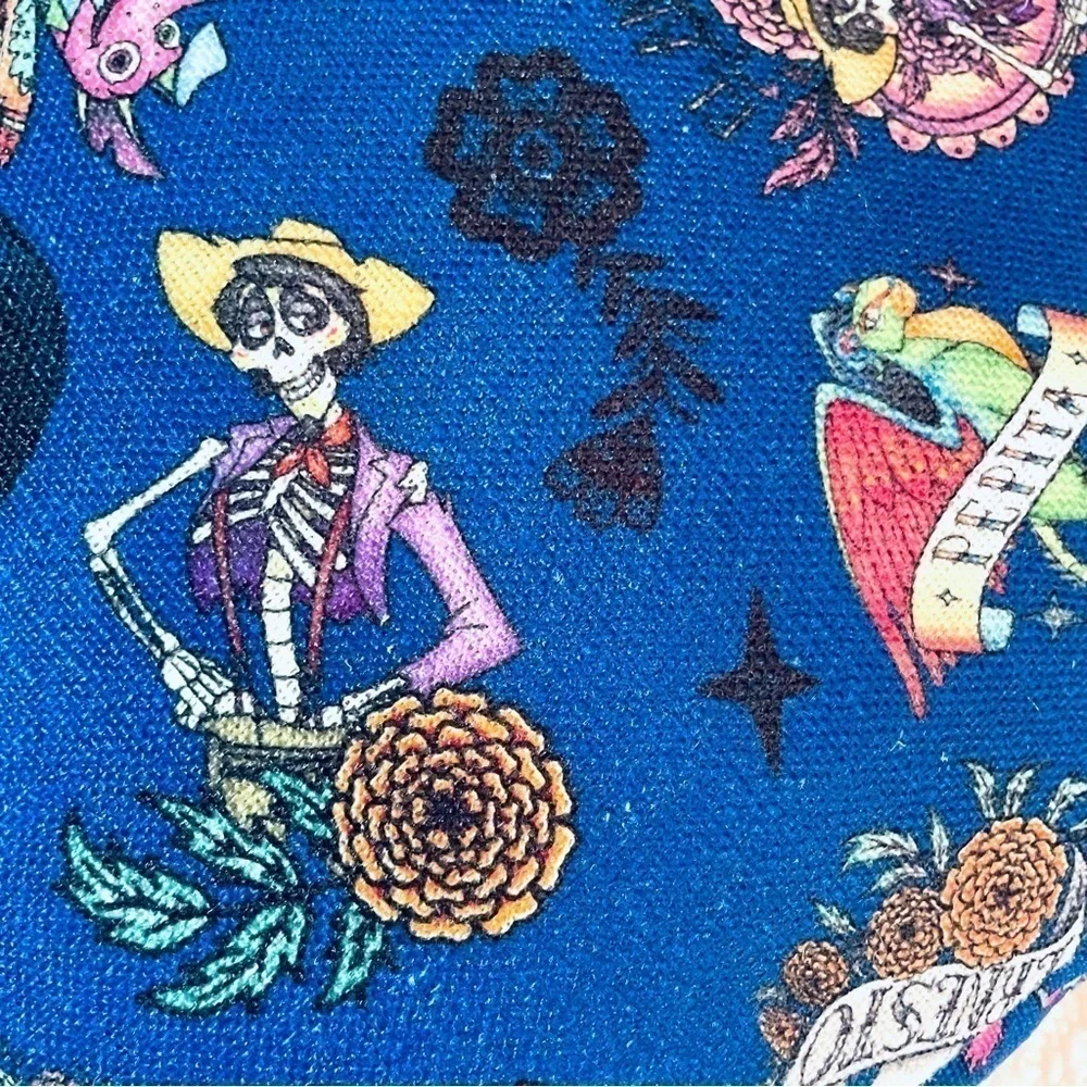 🌼 NWT Disney Parks Pixar COCO Marigold Petals Throw Pillow – Orange & Blue 🌼